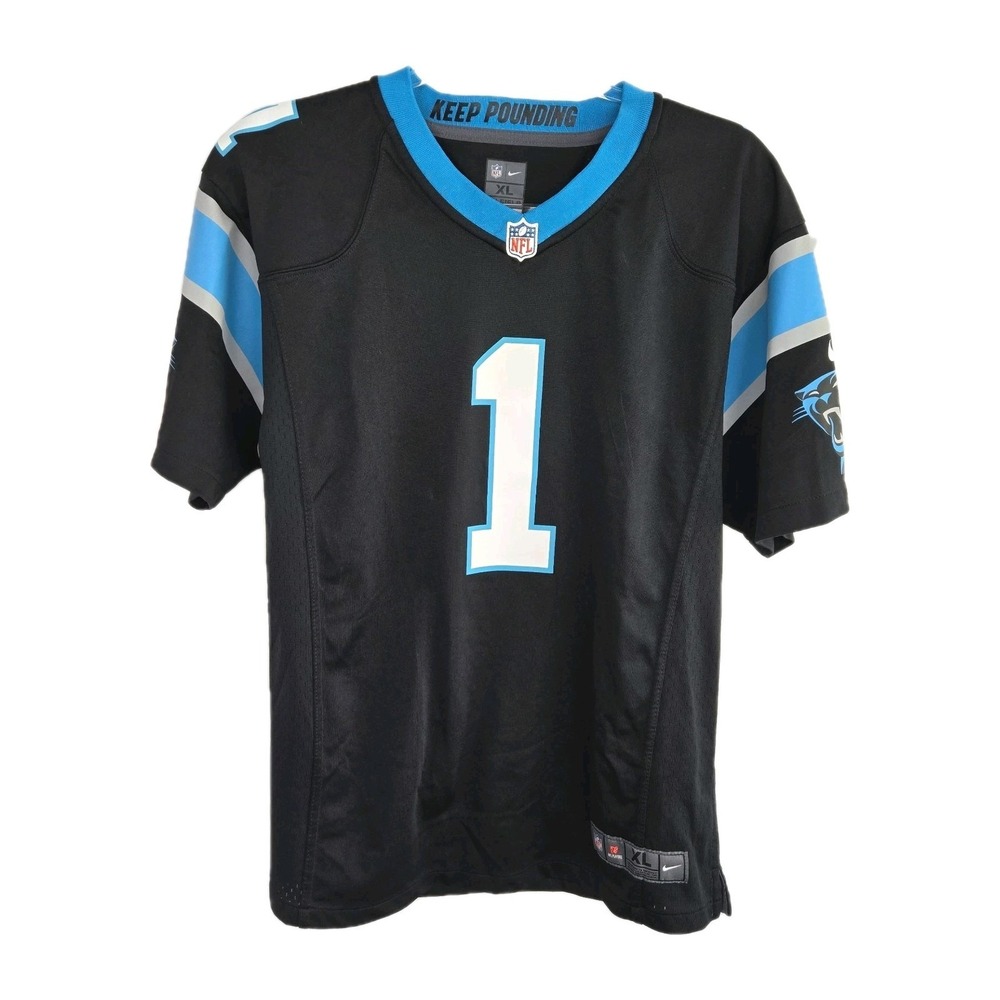 Nike On Field Carolina Panthers NFL Newton #1 Football Jersey Youth Size XL